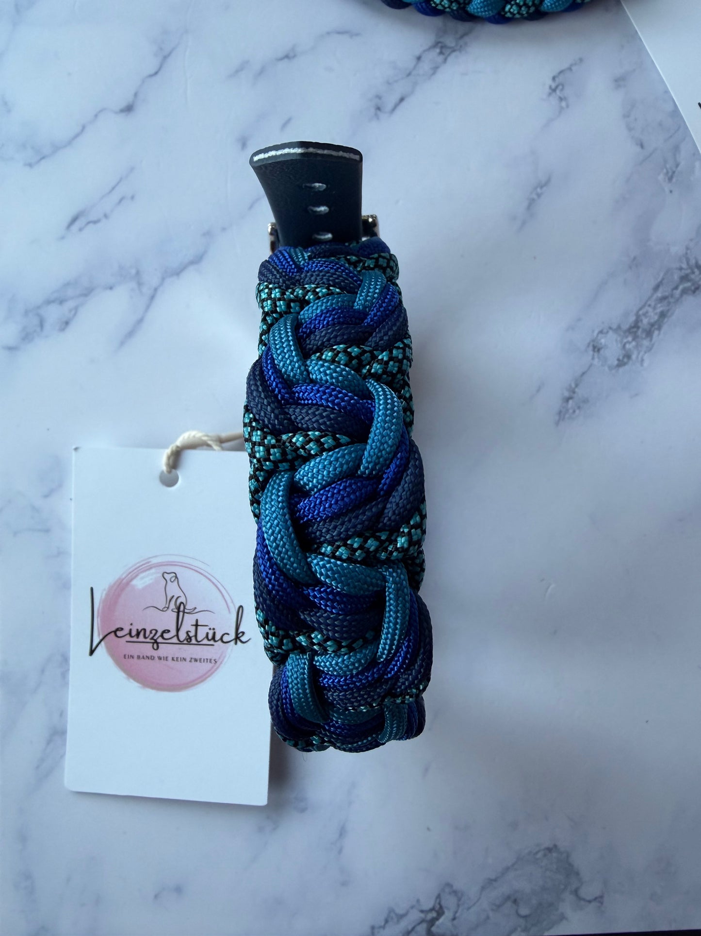 Halsband + Leine Blue mini (HU 22-28cm)