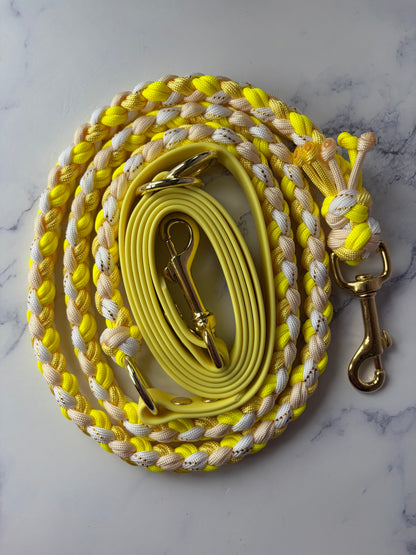 Leine + Halsband Yellow (HU 40-51cm)